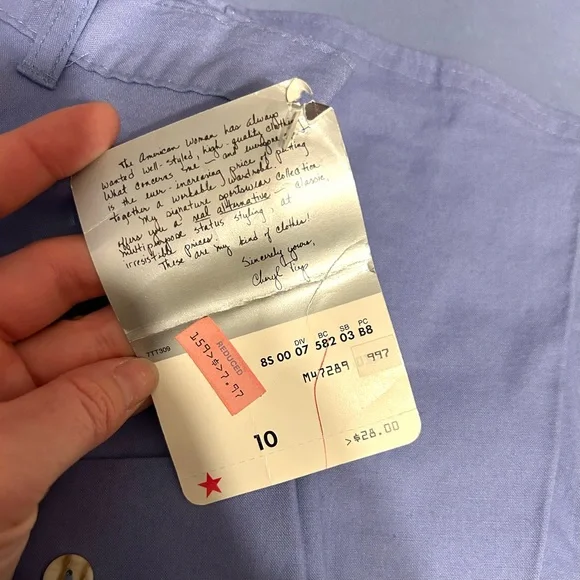 Vintage NWT Cheryl Tiegs Chic A-Line Blue Skirt - Picture 4 of 7